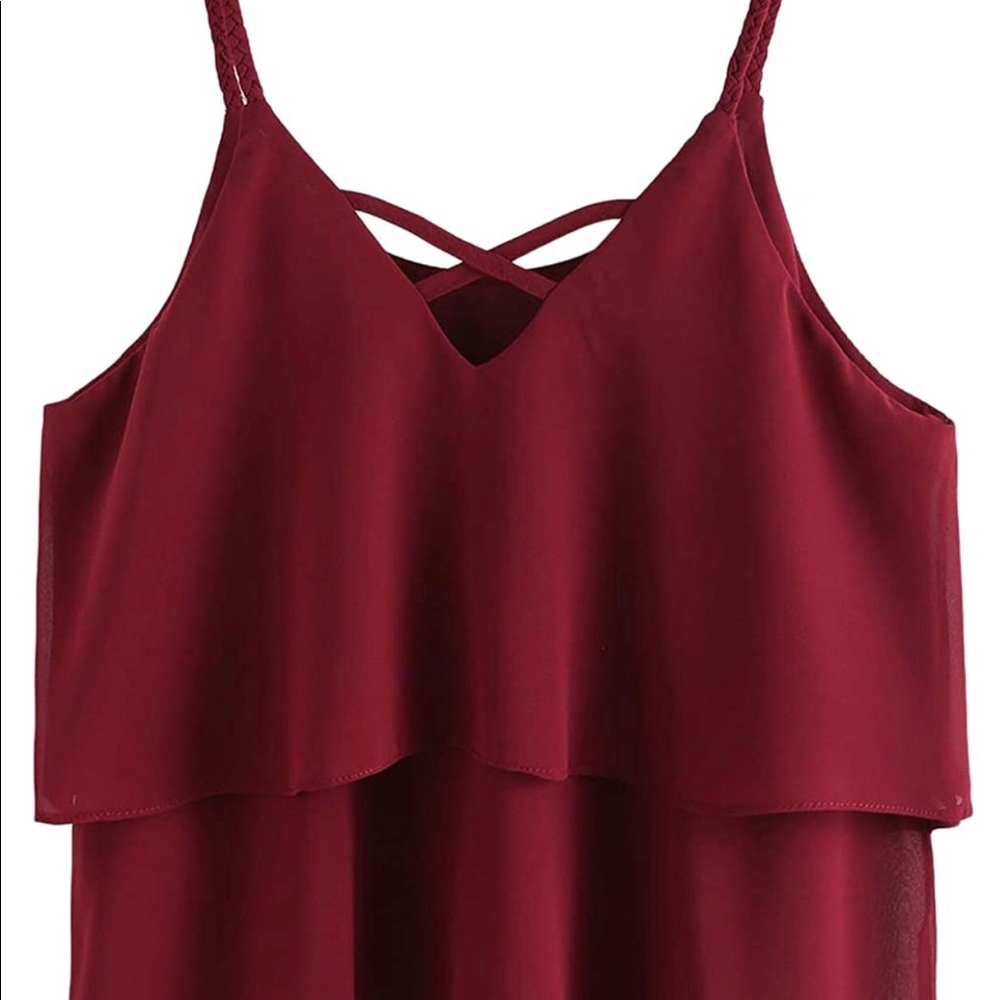 Red Wine Color Tierd Cami. - image 4